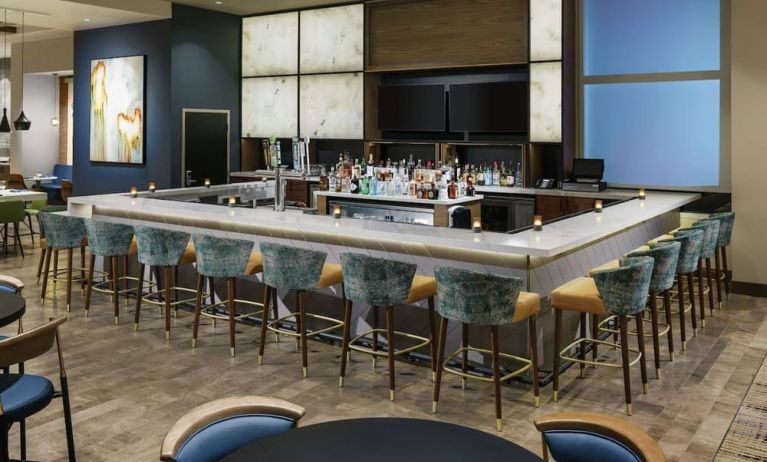 Hotel bar at Hilton Garden Inn Sunnyvale.