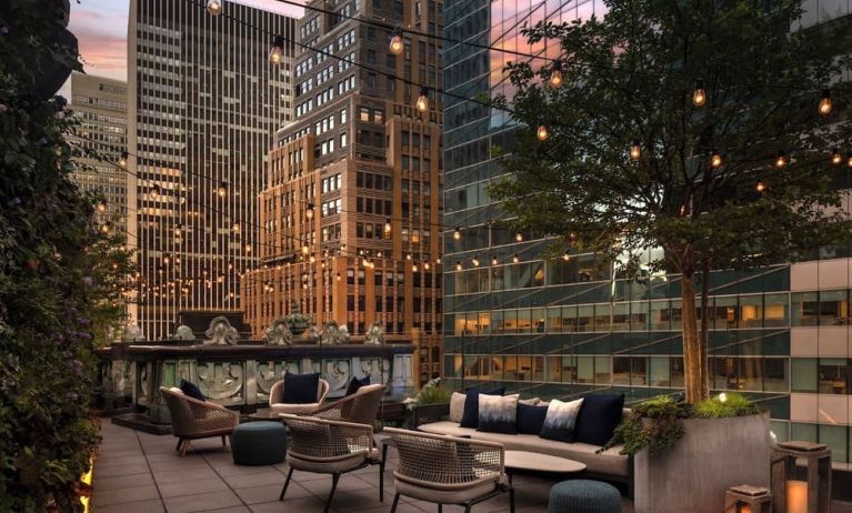 Romantic rooftop terrace at The Knickerbocker Hotel.