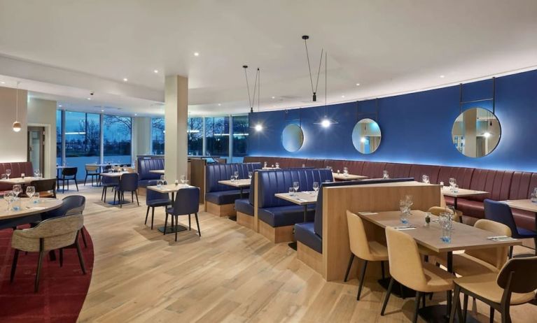 Dining area at Hyatt Place London Heathrow Airport.