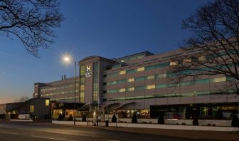 Hotel exterior at Hyatt Place London Heathrow Airport.