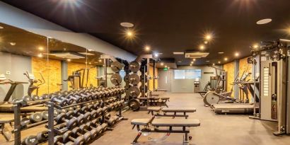 Fully equipped fitness center at The Wesley Euston.