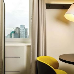 In-room workspace at Ibis London Blackfriars Hotel.