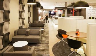 Dining area at Ibis London Blackfriars Hotel.