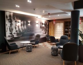 Comfortable lobby lounge at ibis Sheffield City.