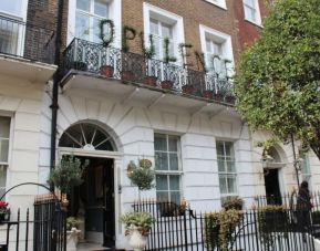 Hotel entrance at Opulence Central London Hotel.