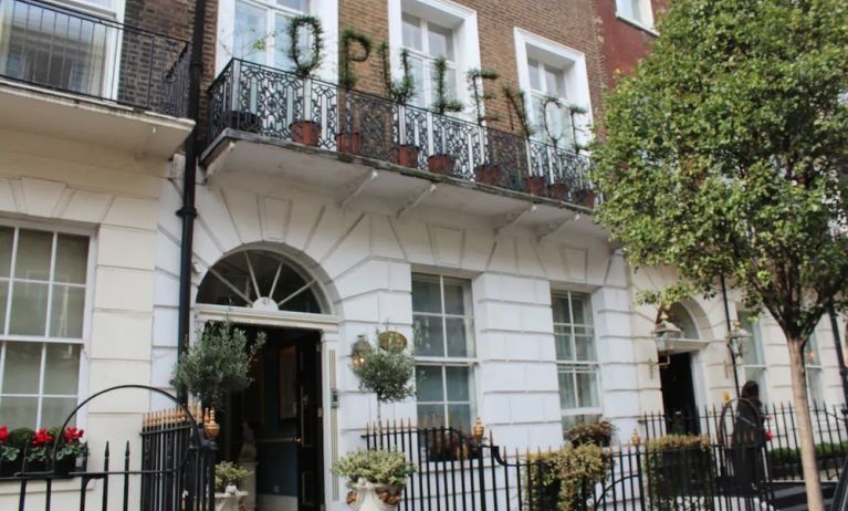 Hotel entrance at Opulence Central London Hotel.