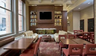 Dining area perfect for coworking at Staybridge Suites Baltimore - Inner Harbor.