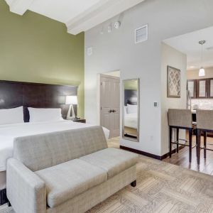 Day use room with kitchen and sofa at Staybridge Suites Baltimore - Inner Harbor.