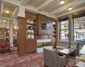 Lobby and coworking lounge at Staybridge Suites Baltimore - Inner Harbor.