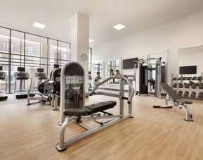 Fitness center at Embassy Suites Boulder.
