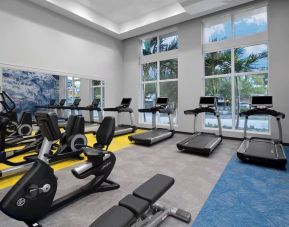 Fitness center at Courtyard Delray Beach.
