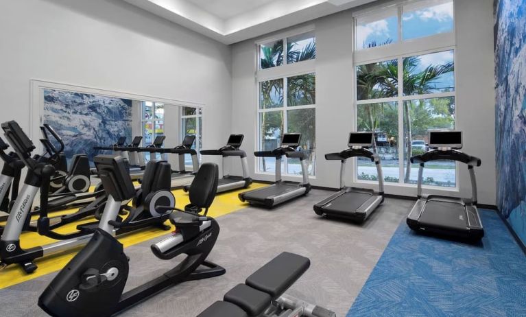 Fitness center at Courtyard Delray Beach.
