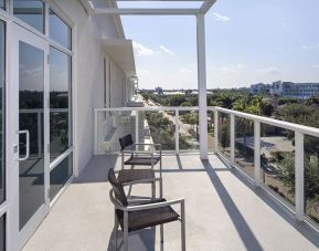 Balcony inside day use room at Courtyard Delray Beach.
