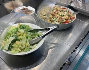 An array of food selection available at Airport Lounge - JFK Terminal 1.