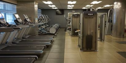 Fitness center at Hilton McLean Tysons Corner.