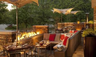 Terrace with fire pit at Hilton McLean Tysons Corner.