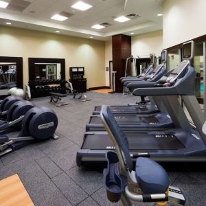 Fitness facility at Embassy Suites By Hilton Denver Downtown Convention Center.