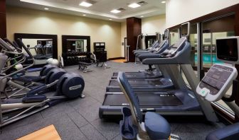 Fitness facility at Embassy Suites By Hilton Denver Downtown Convention Center.