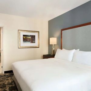 Day use room with living area at Embassy Suites By Hilton Denver Downtown Convention Center.