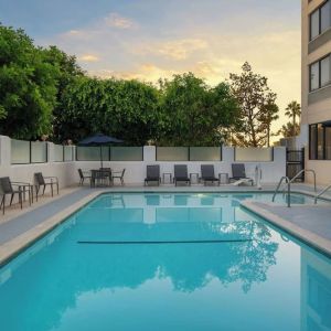 Refreshing outdoor pool at Courtyard By Marriott Cypress Anaheim.