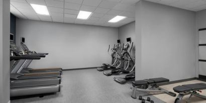 Fitness center at Courtyard By Marriott Cypress Anaheim.