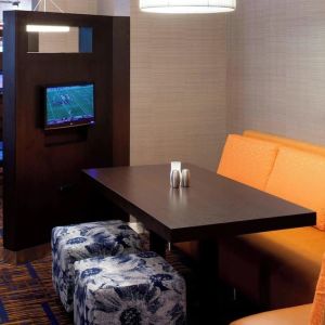 Media pods perfect for coworking at Courtyard By Marriott Cypress Anaheim.