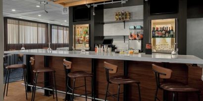 Hotel bar at Courtyard By Marriott Cypress Anaheim.