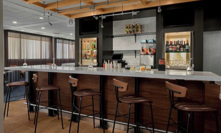 Hotel bar at Courtyard By Marriott Cypress Anaheim.