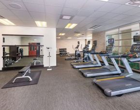 Fitness center at Courtyard By Marriott Santa Ana Orange County.