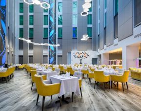 Dining area at Atrium Hotel Heathrow. 