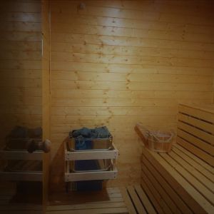 Sauna at London City Airport Hotel.