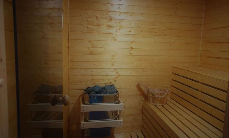 Sauna at London City Airport Hotel.