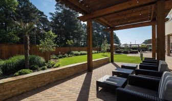 Patio perfect for coworking at Courtyard By Marriott Ruston.