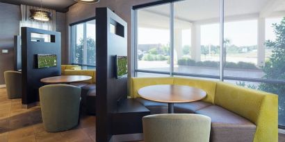 Media pods perfect for coworking at Courtyard By Marriott Ruston.