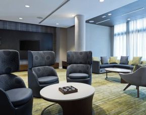 Lobby and coworking lounge at Courtyard By Marriott Ruston.