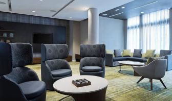 Lobby and coworking lounge at Courtyard By Marriott Ruston.