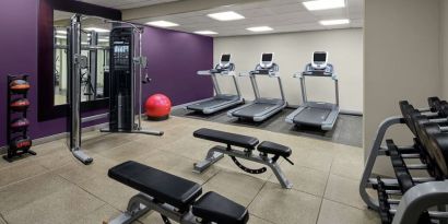 Fitness center available at DoubleTree Suites By Hilton Hotel Charlotte - SouthPark.