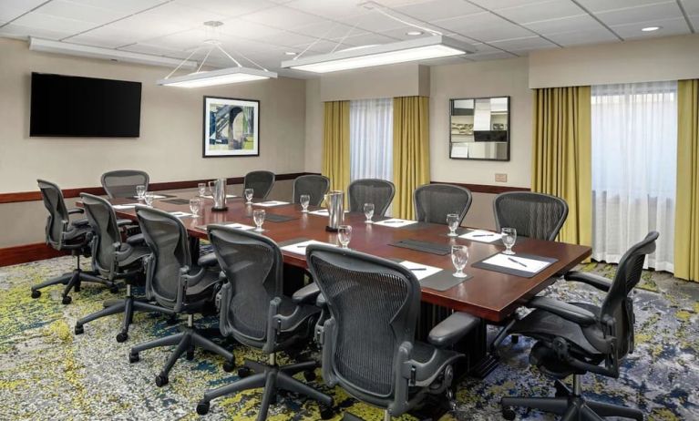 Professional meeting room at DoubleTree Suites By Hilton Hotel Charlotte - SouthPark.