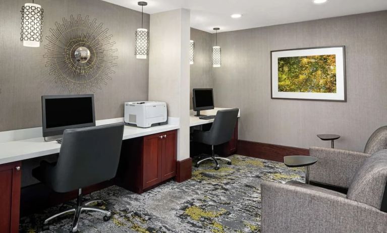 Business center available at DoubleTree Suites By Hilton Hotel Charlotte - SouthPark.