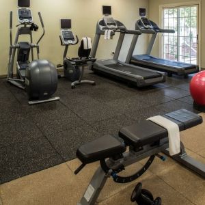 Fitness facility available at DoubleTree Raleigh Durham Airport At Research Triangle Park.