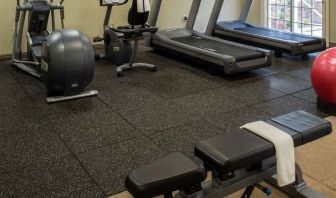 Fitness facility available at DoubleTree Raleigh Durham Airport At Research Triangle Park.