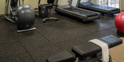 Fitness facility available at DoubleTree Raleigh Durham Airport At Research Triangle Park.