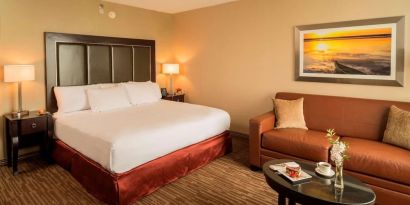 Day use room with sofa at DoubleTree Raleigh Durham Airport At Research Triangle Park.