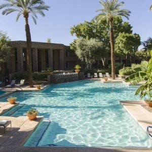 Refreshing outdoor pool at DoubleTree By Hilton Scottsdale.