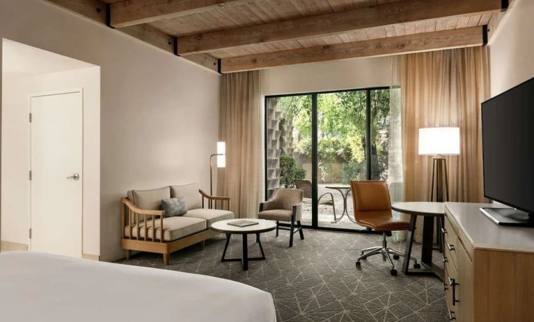 Day use room with sofa and work desk at DoubleTree By Hilton Scottsdale.