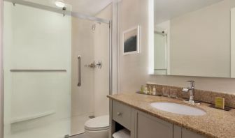 Guest bathroom with shower at DoubleTree By Hilton Scottsdale.