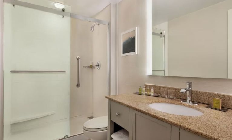 Guest bathroom with shower at DoubleTree By Hilton Scottsdale.