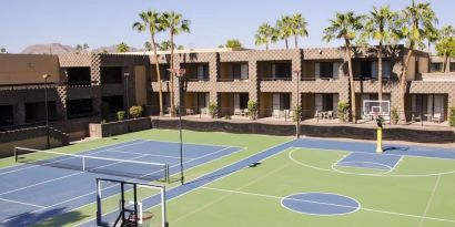 Tennis court available at DoubleTree By Hilton Scottsdale.