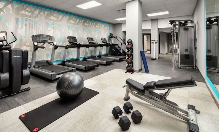 Fitness center available at Crowne Plaza Dallas Market Center.