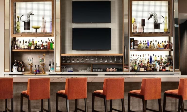 Hotel bar at Crowne Plaza Dallas Market Center.